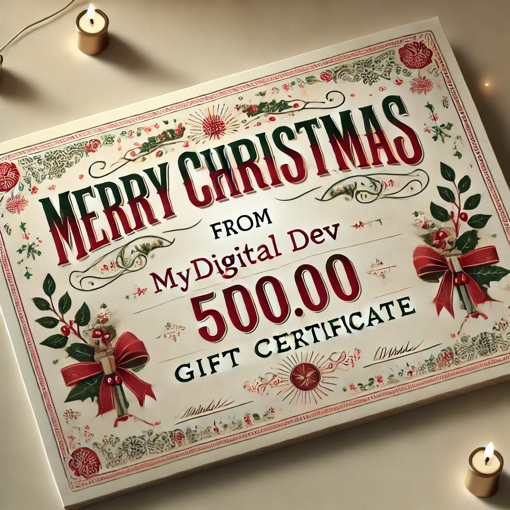 Happy Holidays Gift Certificate